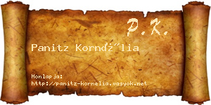 Panitz Kornélia névjegykártya